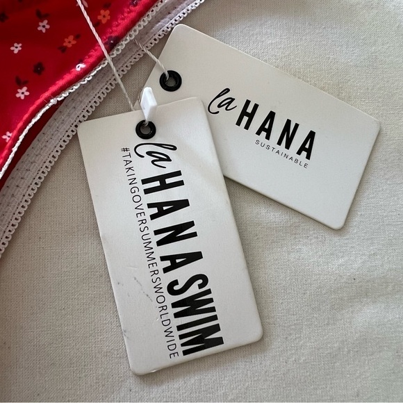 La Hana Swim Emilia Bikini Bottom in Red Floral - Lahana - Picture 15 of 16